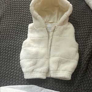 Janie and Jack Cream Sherpa Vest